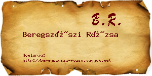Beregszászi Rózsa névjegykártya
