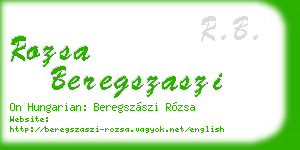 rozsa beregszaszi business card