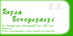 rozsa beregszaszi business card